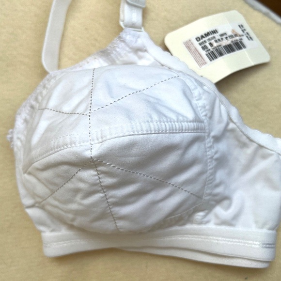 Bra Kalyani Damini 34B White Cotton Lace Wireless Full Coverage - Picture 2 of 8